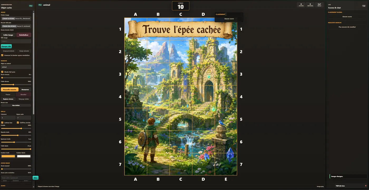 Écran du jeu Cherche et trouve