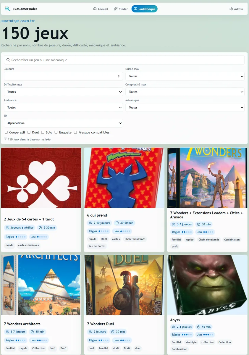 Catalogue numérique d’une ludothèque